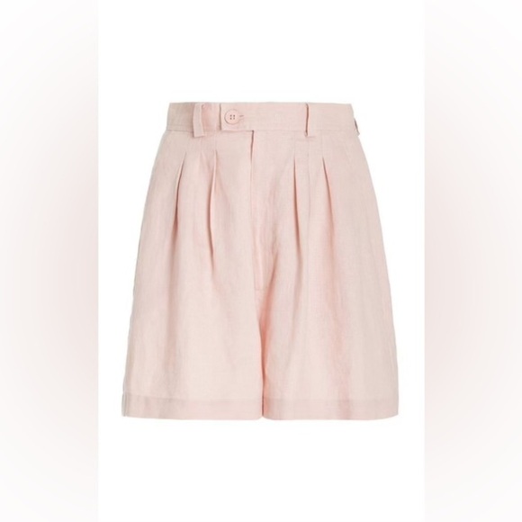 Posse Pierre Pleated 100% Linen Shorts Sz Small - Picture 3 of 9